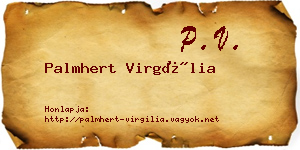 Palmhert Virgília névjegykártya